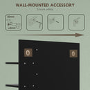 HOMCOM Bathroom Mirror Wall Mount Vanity Mirror with 4 Storage Shelves, Black