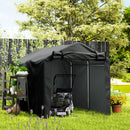 Outsunny Garden Tool Storage Shed with Roll-up Zipper Door