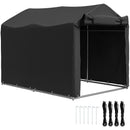 Outsunny Garden Tool Storage Shed with Roll-up Zipper Door