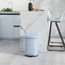 HOMCOM 12L Kitchen Pedal Bin, Metal Rubbish Bin with Soft-close Lid