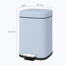 HOMCOM 12L Kitchen Pedal Bin, Metal Rubbish Bin with Soft-close Lid