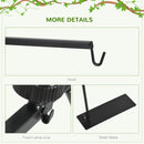 86-129Hcm PawHut Reptile Lamp Stand, Adjustable Lamp Holder w/ Base, Hook