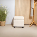 HOMCOM 40 cm Ottoman Storage Box with Removable Lid, Foot Rest