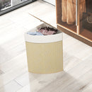 HOMCOM 55L Laundry Hamper With Removable Washable Liner Bag