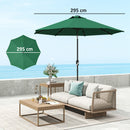Outsunny UPF 50+ Replacement Parasol Canopy Parasol Cover Replacement