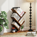HOMCOM Tier Tree Bookshelf with Steel Frame for Living Room