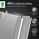 HOMCOM 20+14L Double Kitchen Bin, Pedal Bin With Soft-Close Lid, Silver