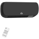 HOMCOM Wall Mounted Electric Heater with Timer Overheat Protection Black