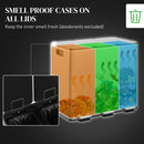 HOMCOM 3 x 15L Triple Kitchen Bin Pedal Bin for Recycling and Waste
