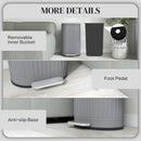 HOMCOM 30L Pedal Bin, Metal Kitchen Bin with Soft-close Lid