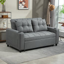 HOMCOM 2 Seater Pull Out Sofa Bed with Pockets for Living Room