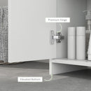 HOMCOM Narrow Bathroom Cabinet, Slim Bathroom Cupboard, White