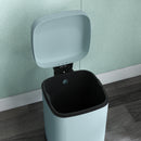 HOMCOM 12L Kitchen Pedal Bin, Metal Rubbish Bin With Soft-close Lid, Light Green