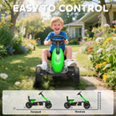 AIYAPLAY Pedal Go-Kart for Kids with Silent EVA Wheels, Metal Frame