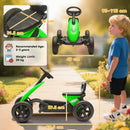 AIYAPLAY Pedal Go-Kart for Kids with Silent EVA Wheels, Metal Frame