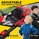 HOMCOM 24V Electric Go Kart For Kids With Adjustable Seat