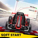 HOMCOM 24V Electric Go Kart For Kids With Adjustable Seat