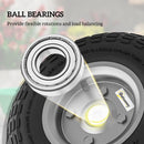 Outsunny Set of Four 10\" Pneumatic Wheels for Barn Carts, Garden Cart Black