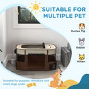 PawHut Portable Dog Pen For Puppies, Rabbits, Kittens, Guinea Pigs - Brown