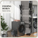HOMCOM 4-Tier Large Clothes Airer Stainless Steel Clothes Drying Rack Black