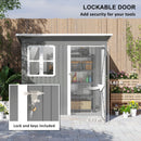 Outsunny 7 x 4ft Galvanised Steel Garden Shed with Foundation Kit