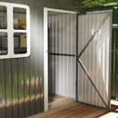 Outsunny 7 x 4ft Galvanised Steel Garden Shed with Foundation Kit