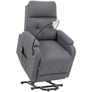 HOMCOM Linen Fabric Electric Recliner Chair with Remote Control