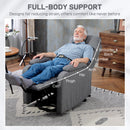 HOMCOM Linen Fabric Electric Recliner Chair with Remote Control