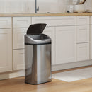 HOMCOM 48L Sensor Bin, Stainless Steel Kitchen Bin with Automatic Close