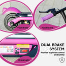 AIYAPLAY Electric Scooter for 6-14 with Dual Brakes & Colourful Light