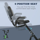 HOMCOM 2-In-1 Folding Exercise Bike With 8-Level Magnetic Resistance