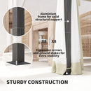 Outsunny Pergola with Retractable Roof and Netting - Khaki