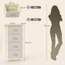 HOMCOM Fabric Chest of Drawers, Dresser for Bedroom,