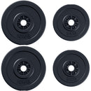 HOMCOM 4 Piece Dumbell Barbell Plate Set 2 x 5kg and 2 x 10kg for Home Gym