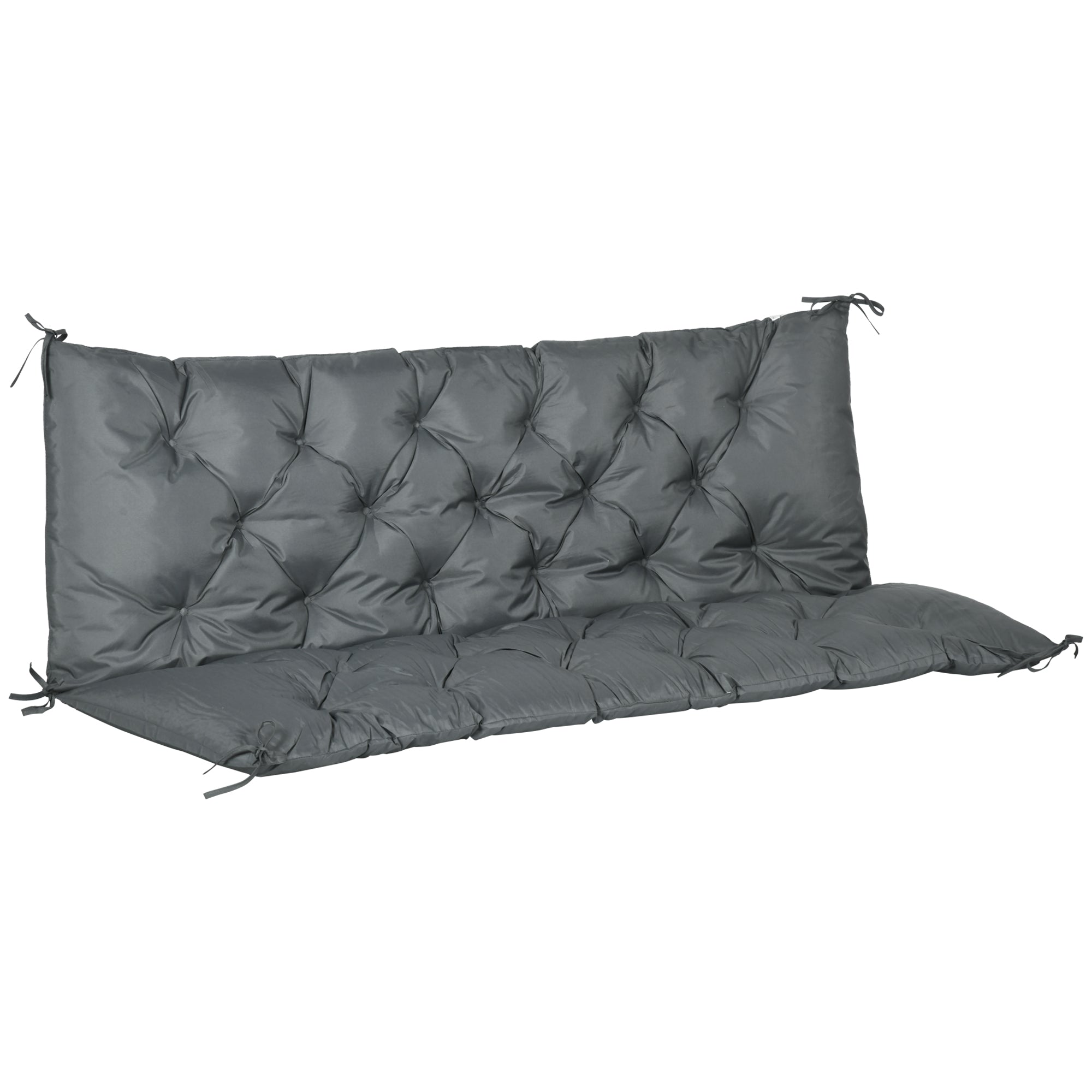 Outsunny Bench Cushion 3 Seater Dark Grey