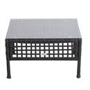 Outsunny Outsunny Rattan Coffee End Table Garden Outdoor Furniture Square Wicker