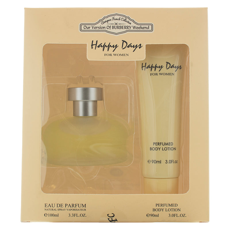 Designer French Collection Happy Days Eau de Parfum 2 Pieces Gift Set