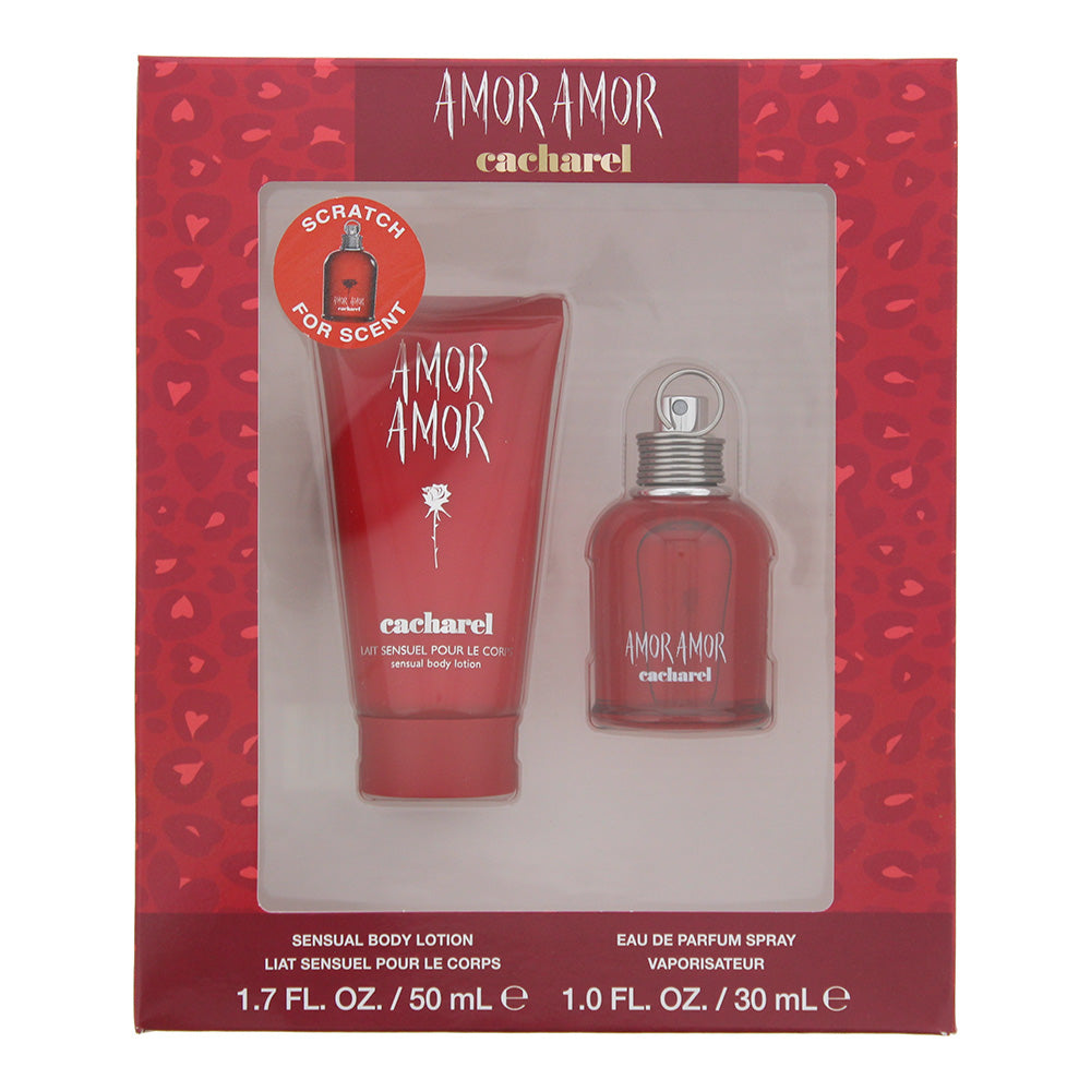 Cacharel Amor Amor Piece Gift Set: Eau De Toilette 30ml Body Lotio