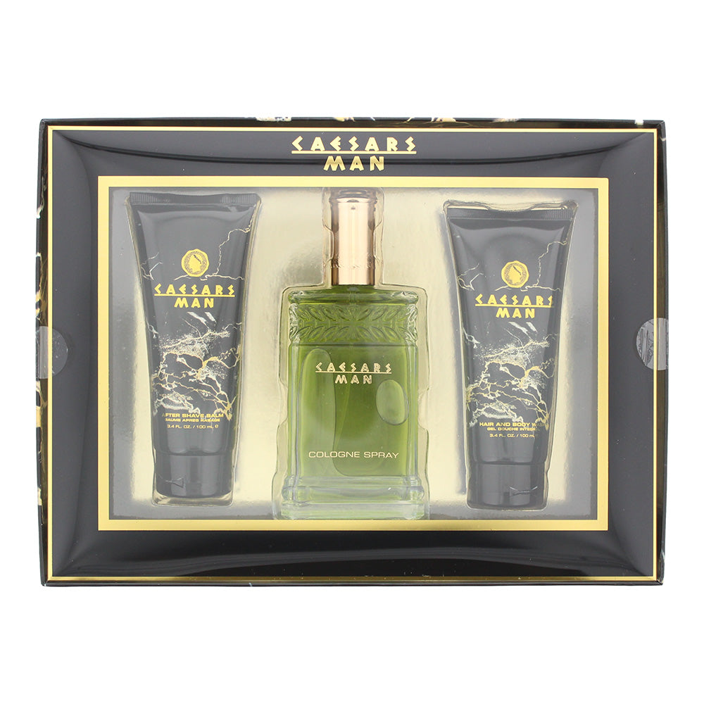 Caesars Man 3 Piece Gift Set Cologne Spray 120ml Hair & Body Wash 1