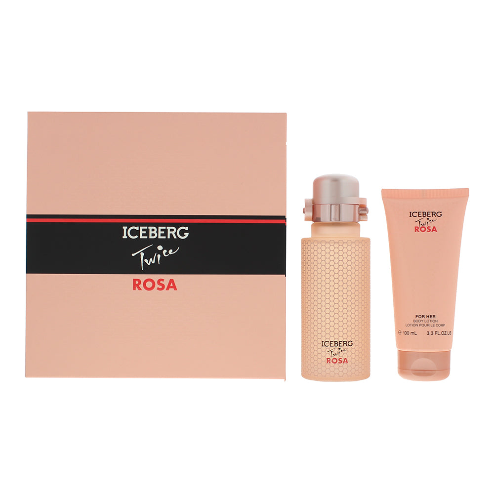 Iceberg Twice Rosa Piece Gift Set: Eau de Toilette 125ml Body Loti