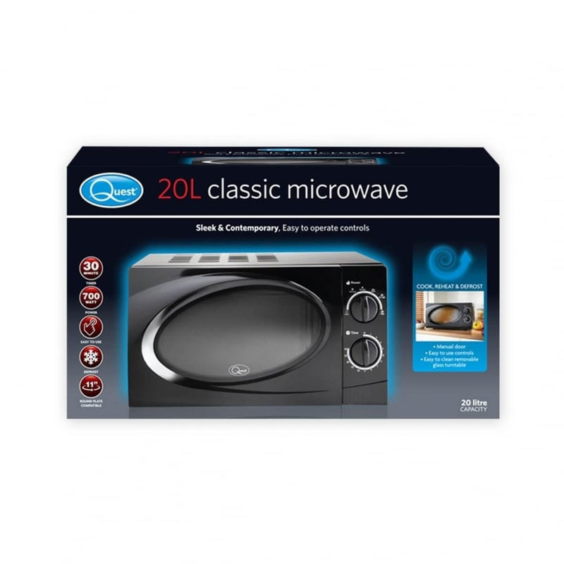 QUEST Manual  20L microwave - Black 700w