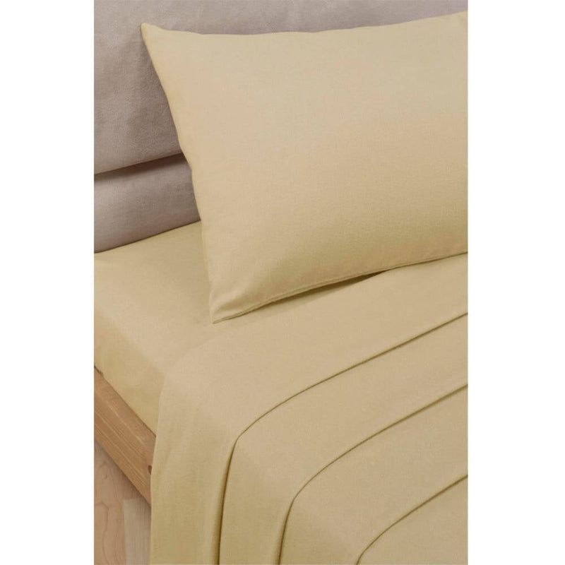 Lewis's Easy Care Plain Dyed Bedding Sheet Range - Natural