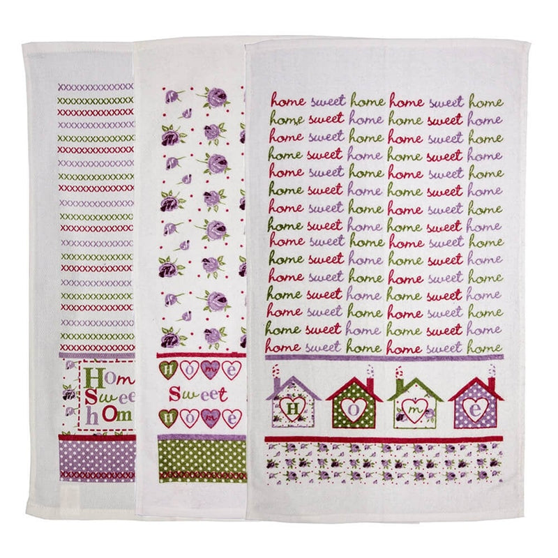 Country Club Tea Towels Pack of 3 Home - Sweet Home Design