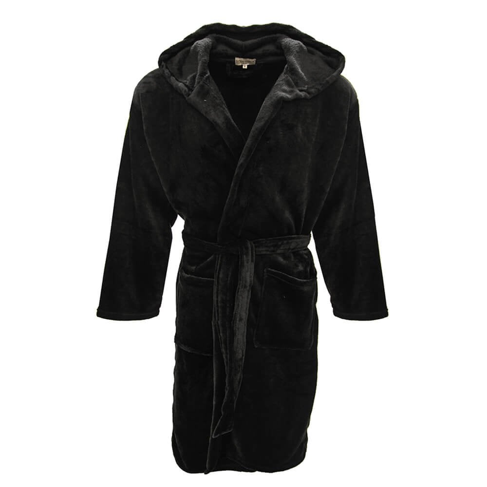 Mens Fleece Dressing Mens Long Dressing Gown With Hood 2t Extra