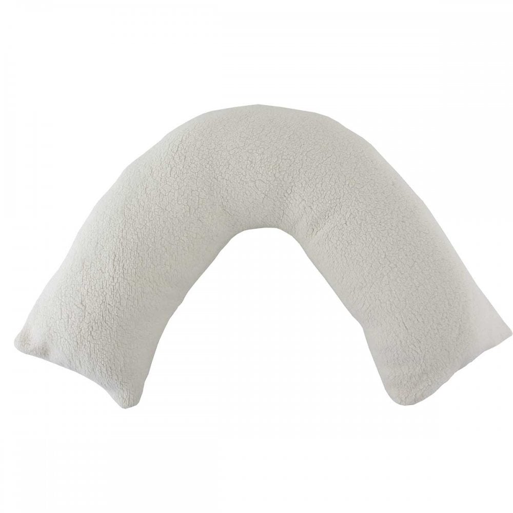 Teddy Fleece V Shaped Support Pillow