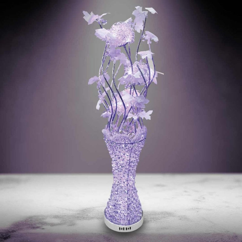 Anika LED Colour Changing Aluminium Artificial Flower Lamp
