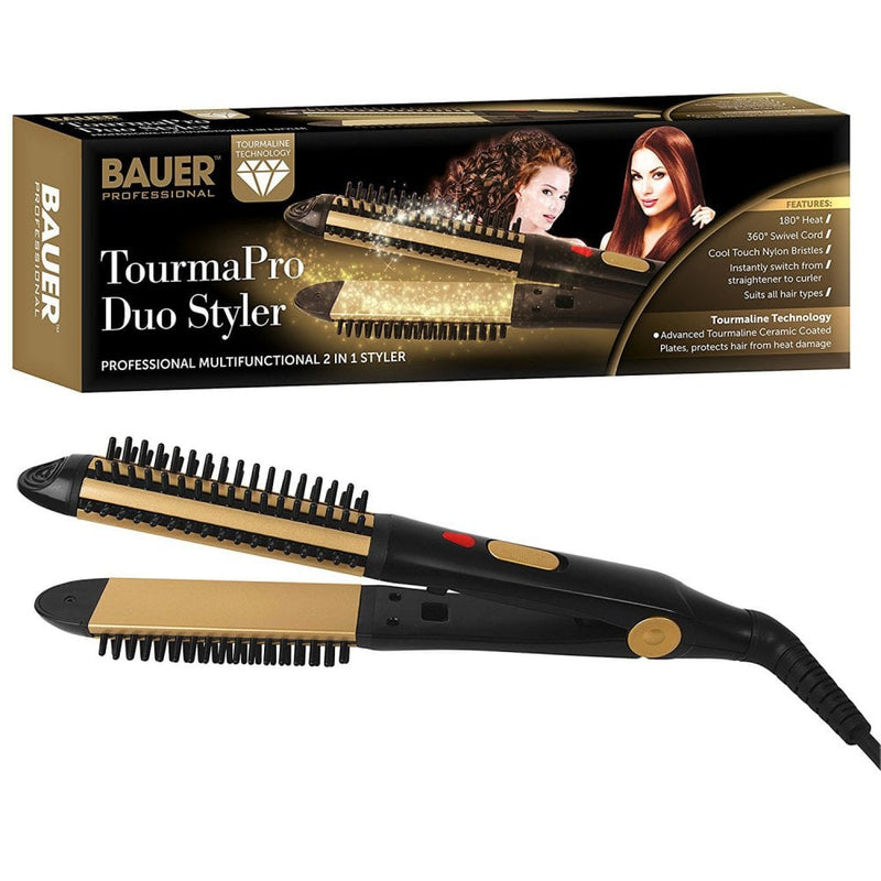 Bauer Pro Tourmaline Ionic 2in1 Hair Curler & Straightener