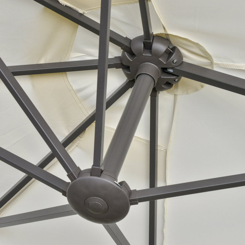 Oasis 4.6 m Double Sided Umbrella Parasol - White