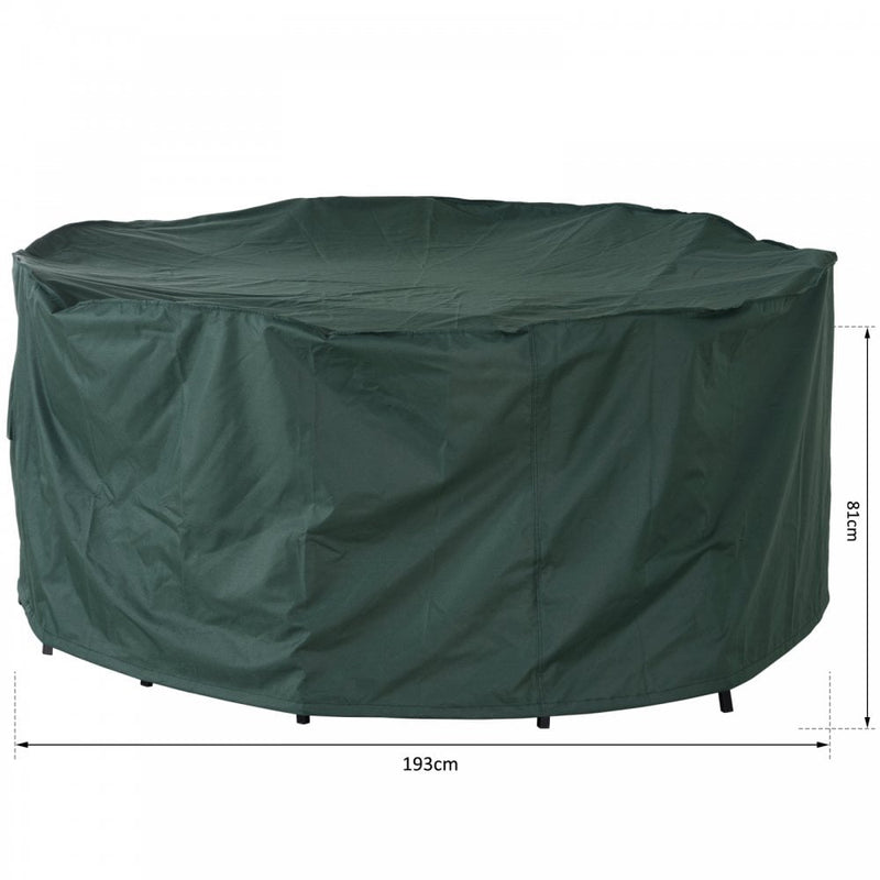 Outsunny  PVC Coated Round Furniture Cover- Green