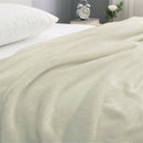 Hazy Soft Touch Fleece Throw - Cream